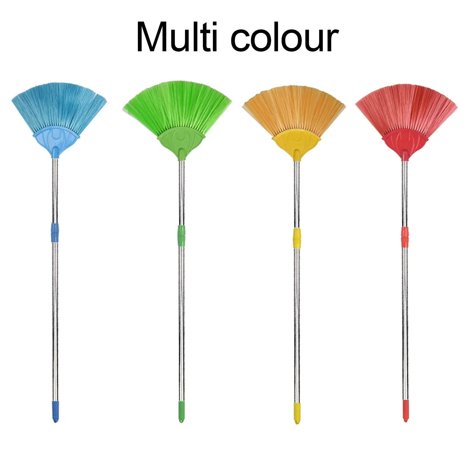 Broom with Long Stainless Steel Rod and Extendable Cobweb Cleaner Stick - Image 4