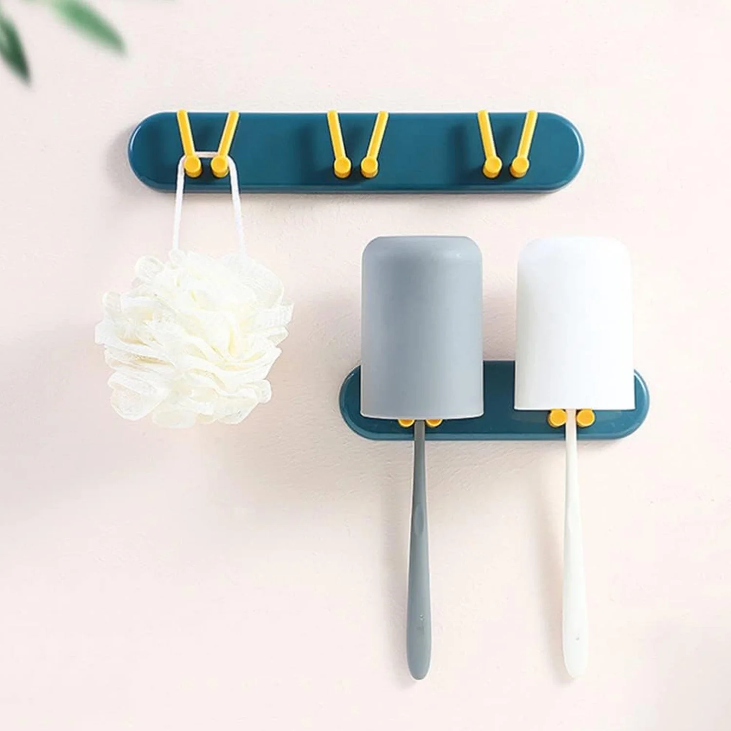 Toothbrush Holder Plastic Bathroom Accessories Organizer Hooks (1pc) - Image 4
