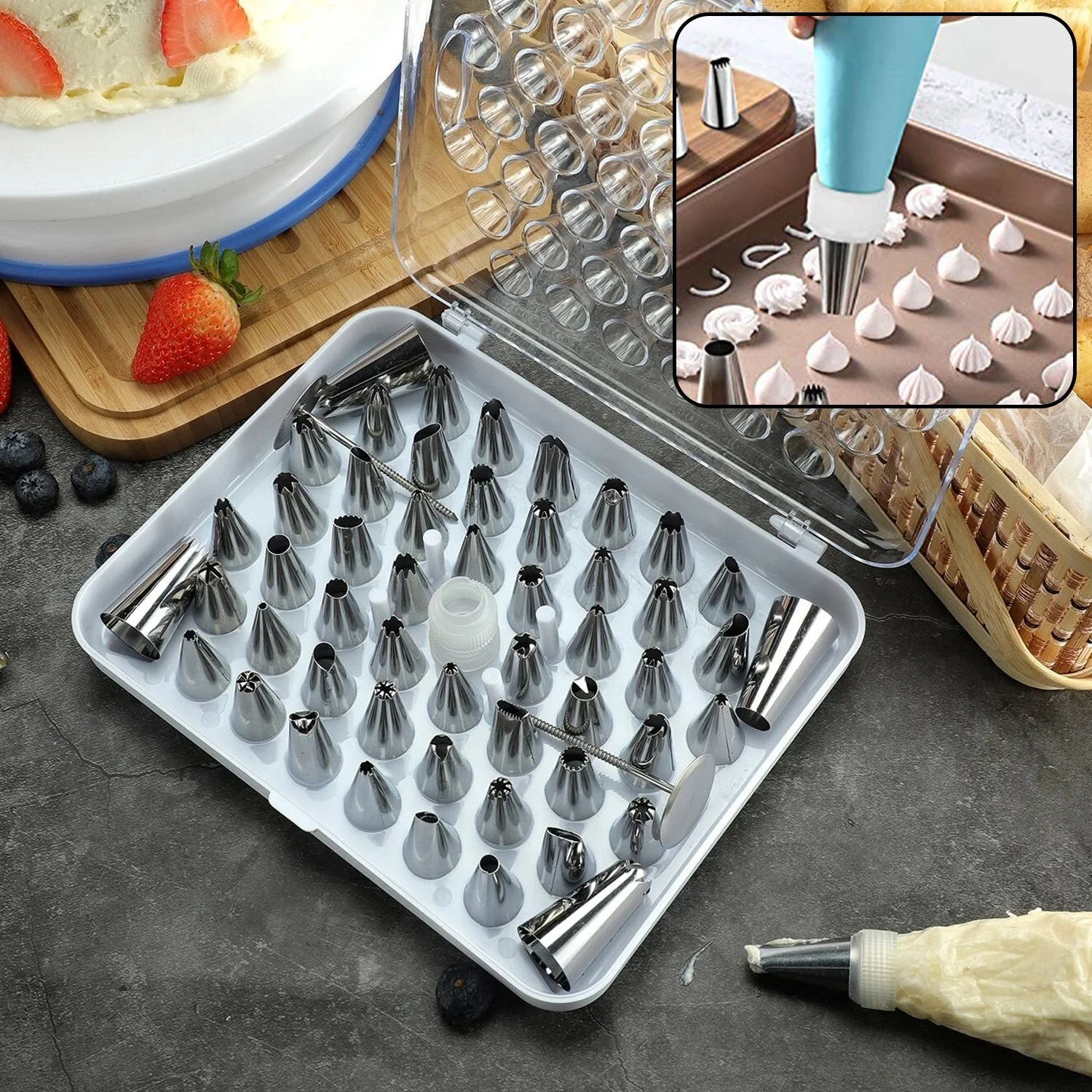 Cake Nozzle Set for Pastry Decorations (55-Piece) - Image 11