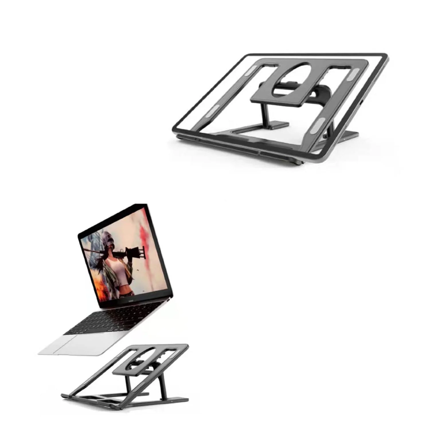 Adjustable, Portable & Foldable Laptop Stand Compact and Convenient for Easy Use - Image 3