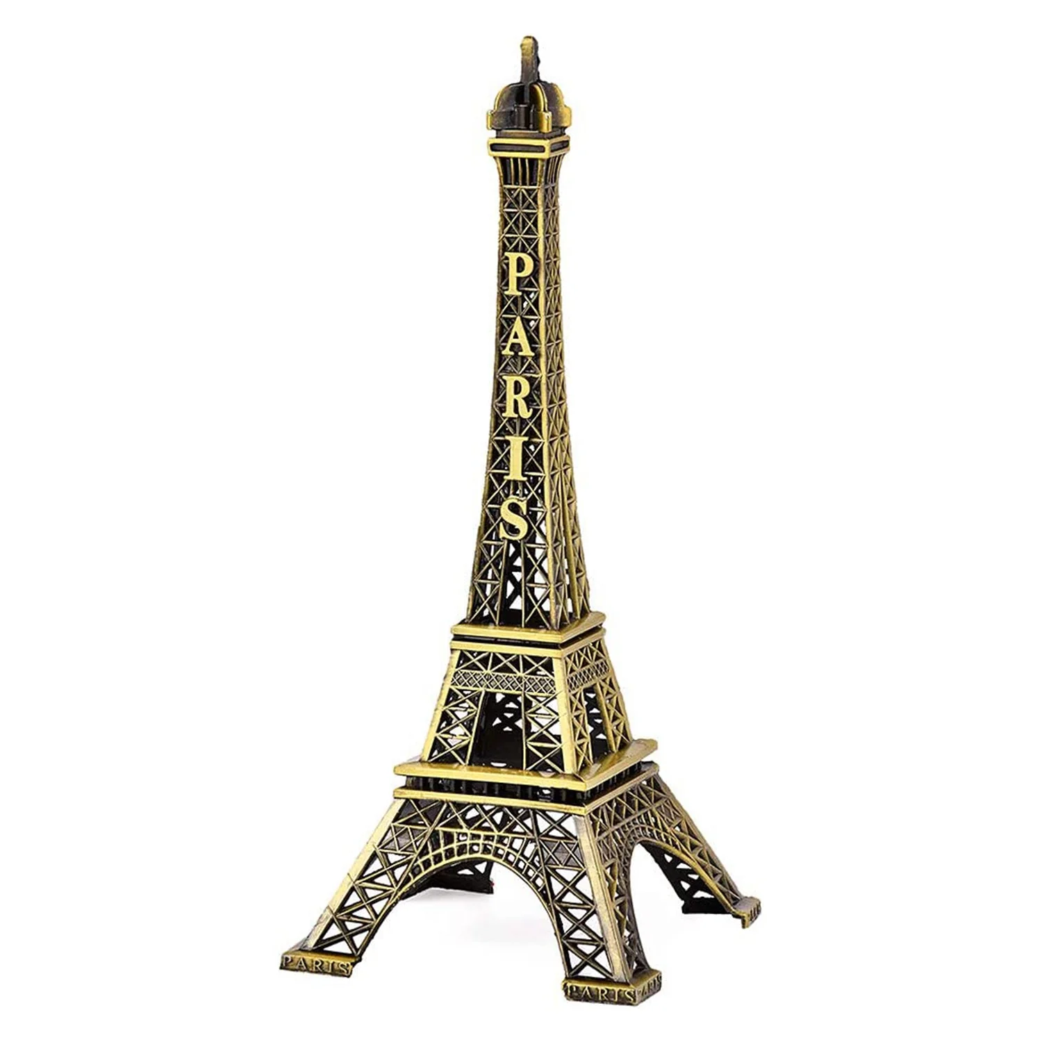 Antique 3D Eiffel Tower Statue - Metal Paris Landmark Decorative Showpiece - Image 4
