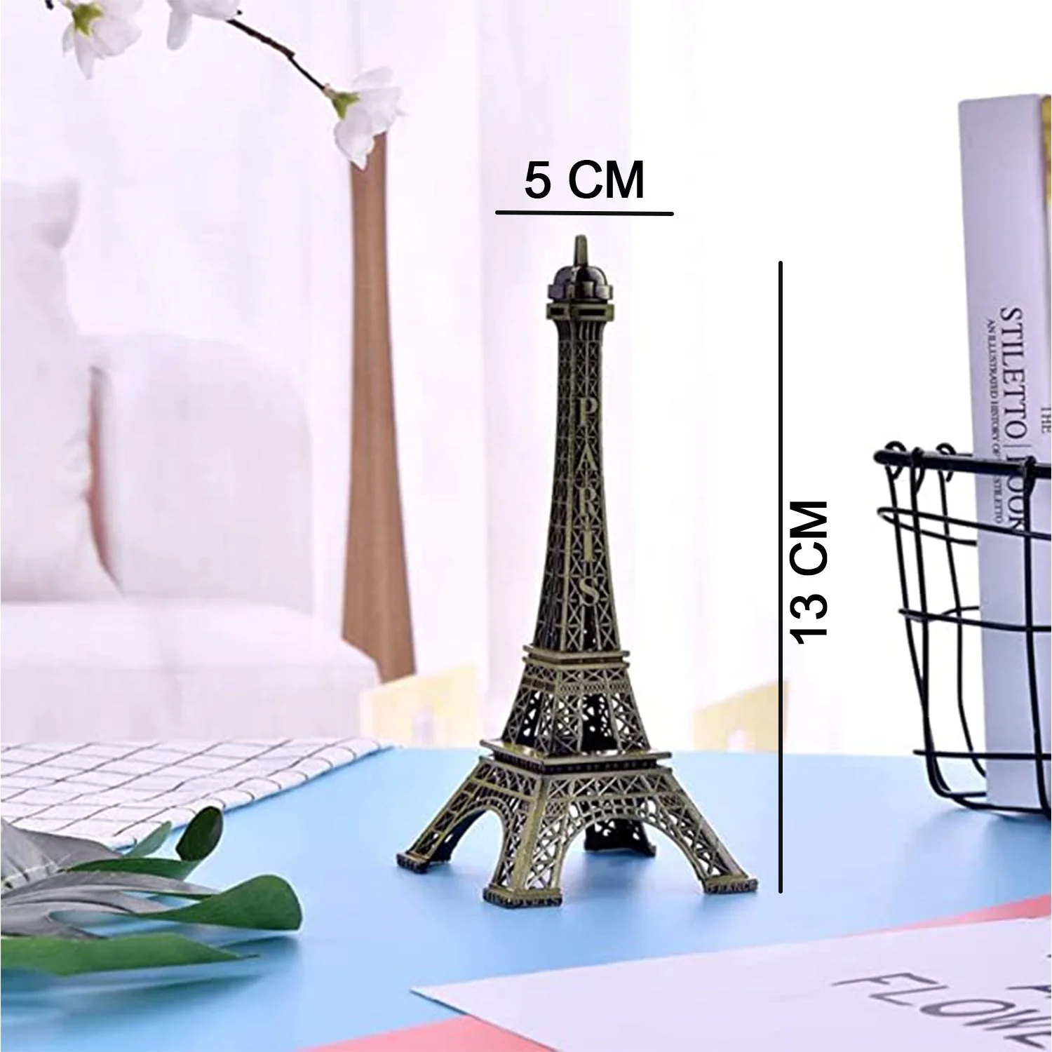 Antique 3D Eiffel Tower Statue - Metal Paris Landmark Decorative Showpiece - Image 5