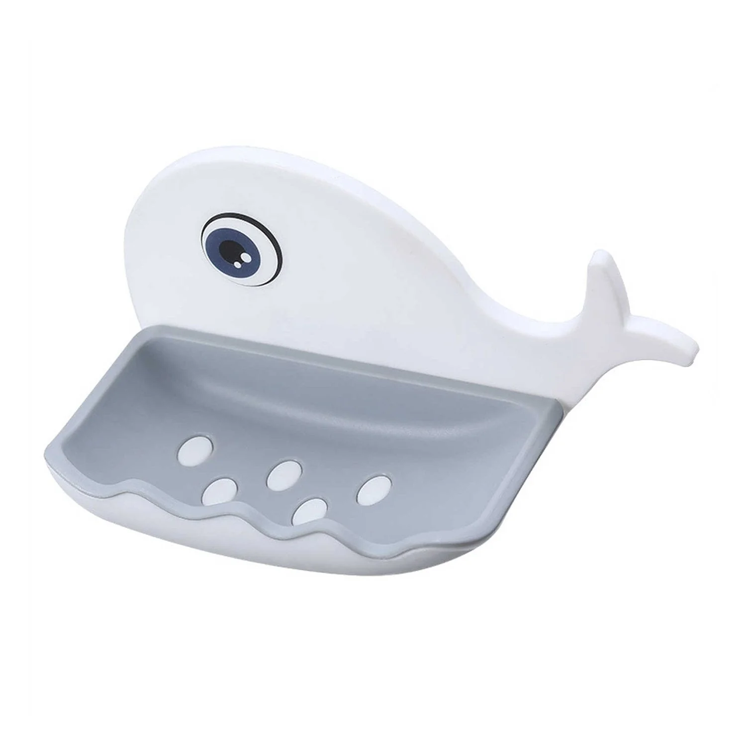 Fish Shape Soap Dish Adhesive Waterproof Wall Mounted Bar Soap Dish (Pack of 2Pc) - Image 4