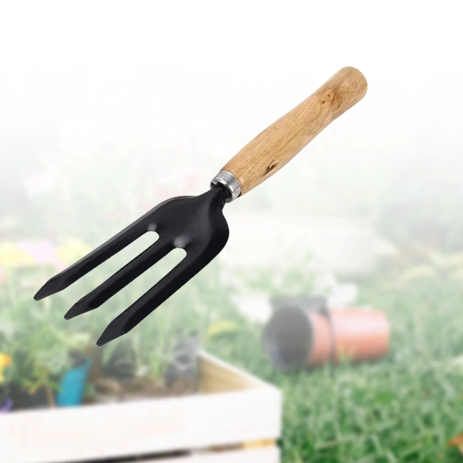 Hand Weeding Fork (Steel, Black) - Image 3