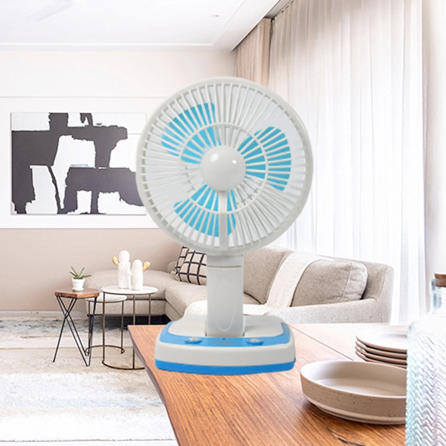 PORTABLE LED LIGHT WITH MINI FAN- YJ 5570 (Battery Not Include) - Image 7
