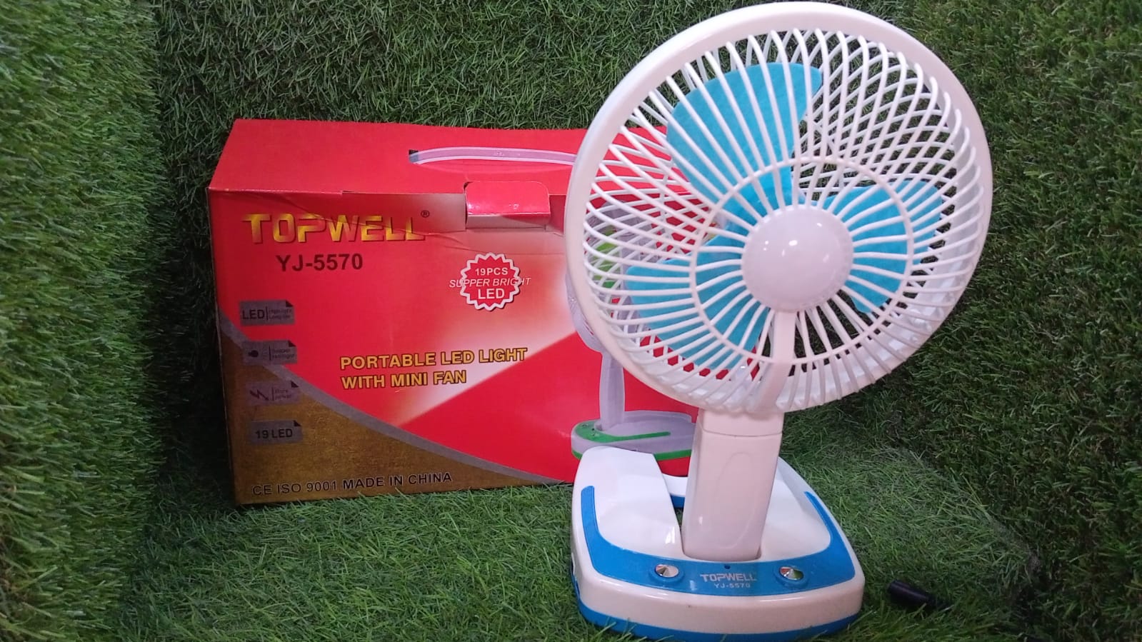 PORTABLE LED LIGHT WITH MINI FAN- YJ 5570 (Battery Not Include) - Image 9