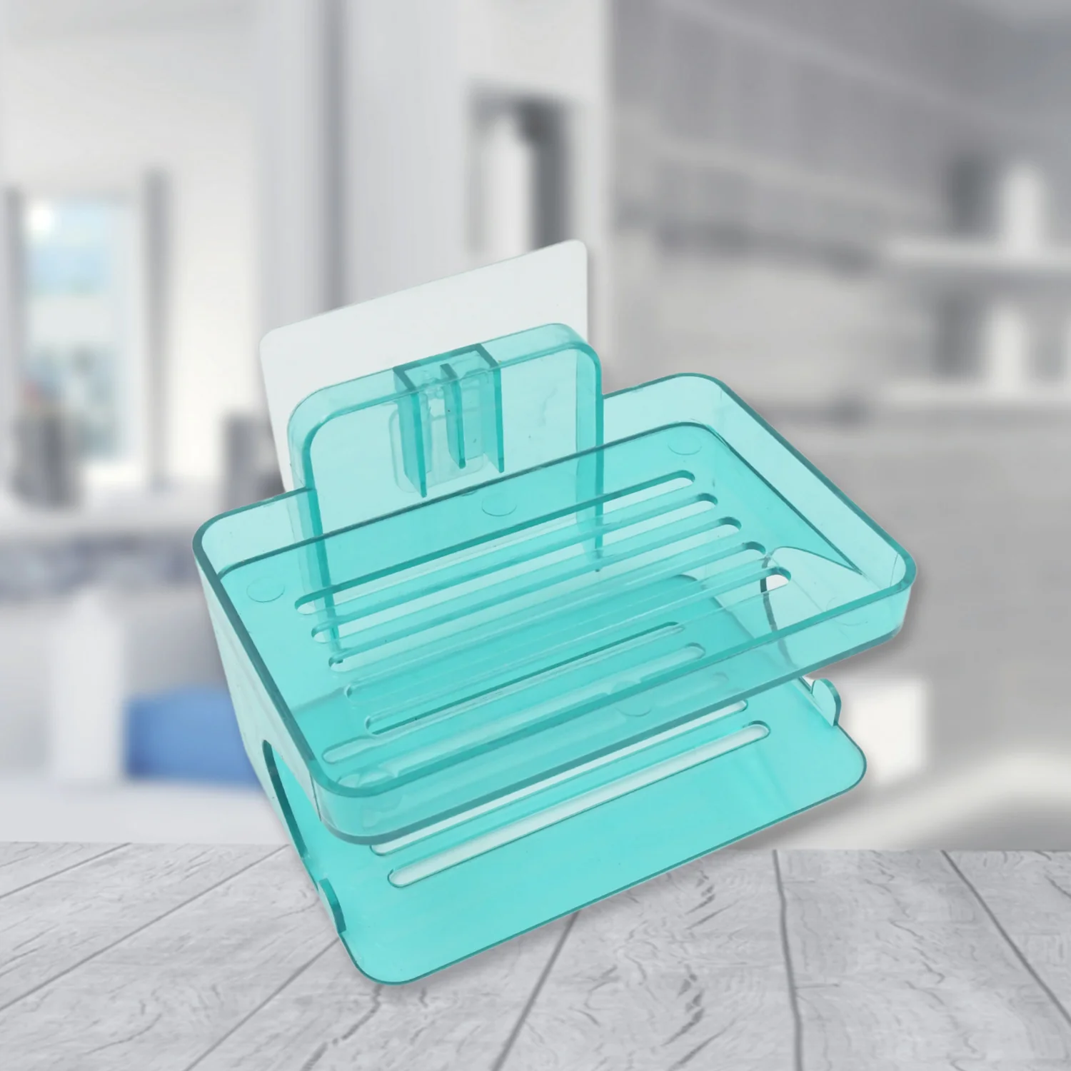 Wall Mounted 2 Layer Soap Holder with Hook (2 Layer 1 Pc) - Image 4