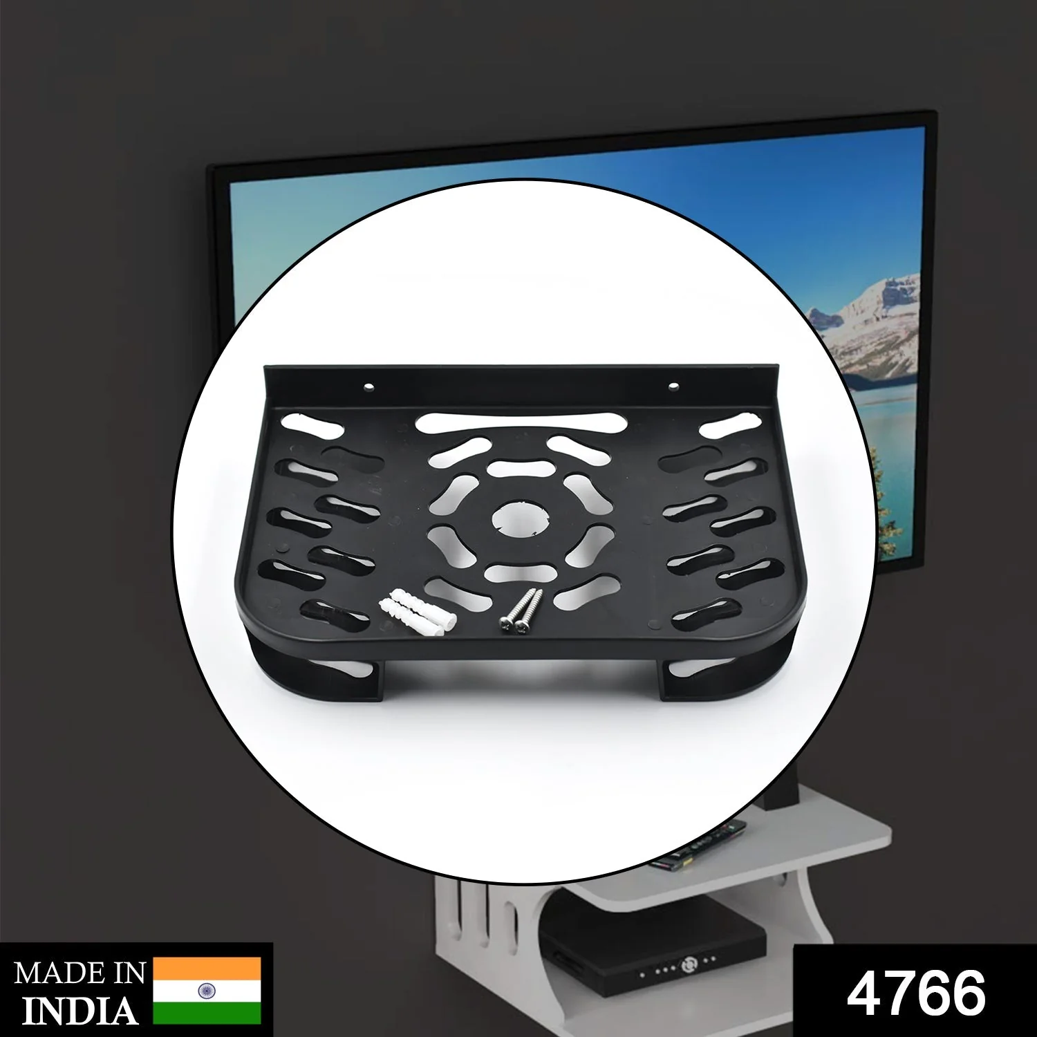 TV Setup Box Stand – Wall-Mounted Holder for Set-Top Boxes & Technical Devices - Image 2