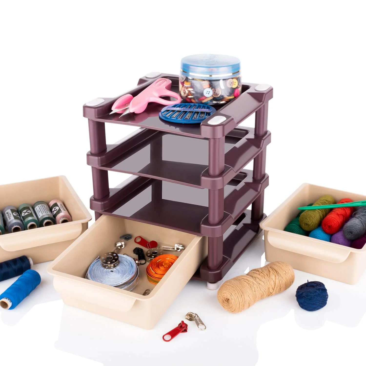 Mini 3 Layer Drawer Used for storing makeup equipment’s and kits used by women’s - Image 3
