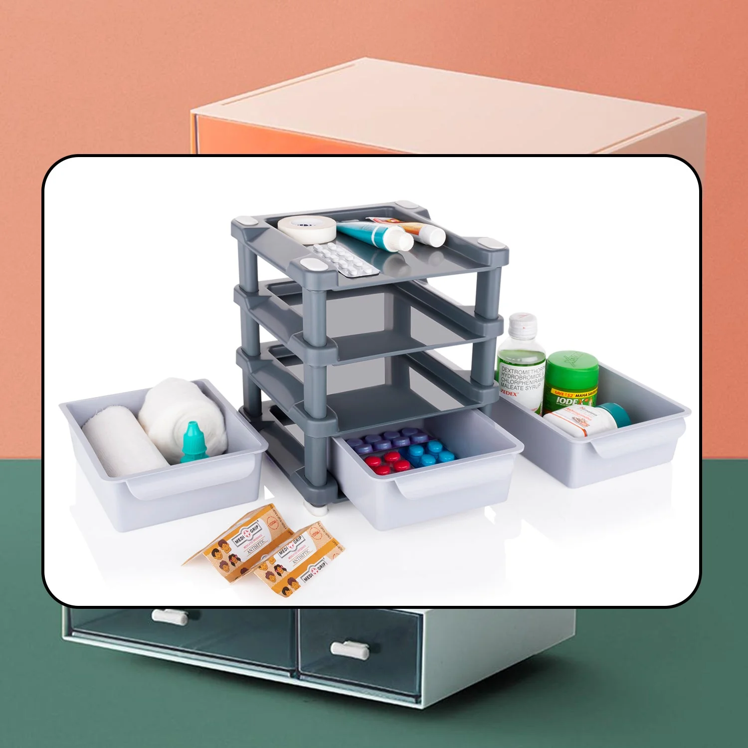 Mini 3 Layer Drawer Used for storing makeup equipment’s and kits used by women’s - Image 6