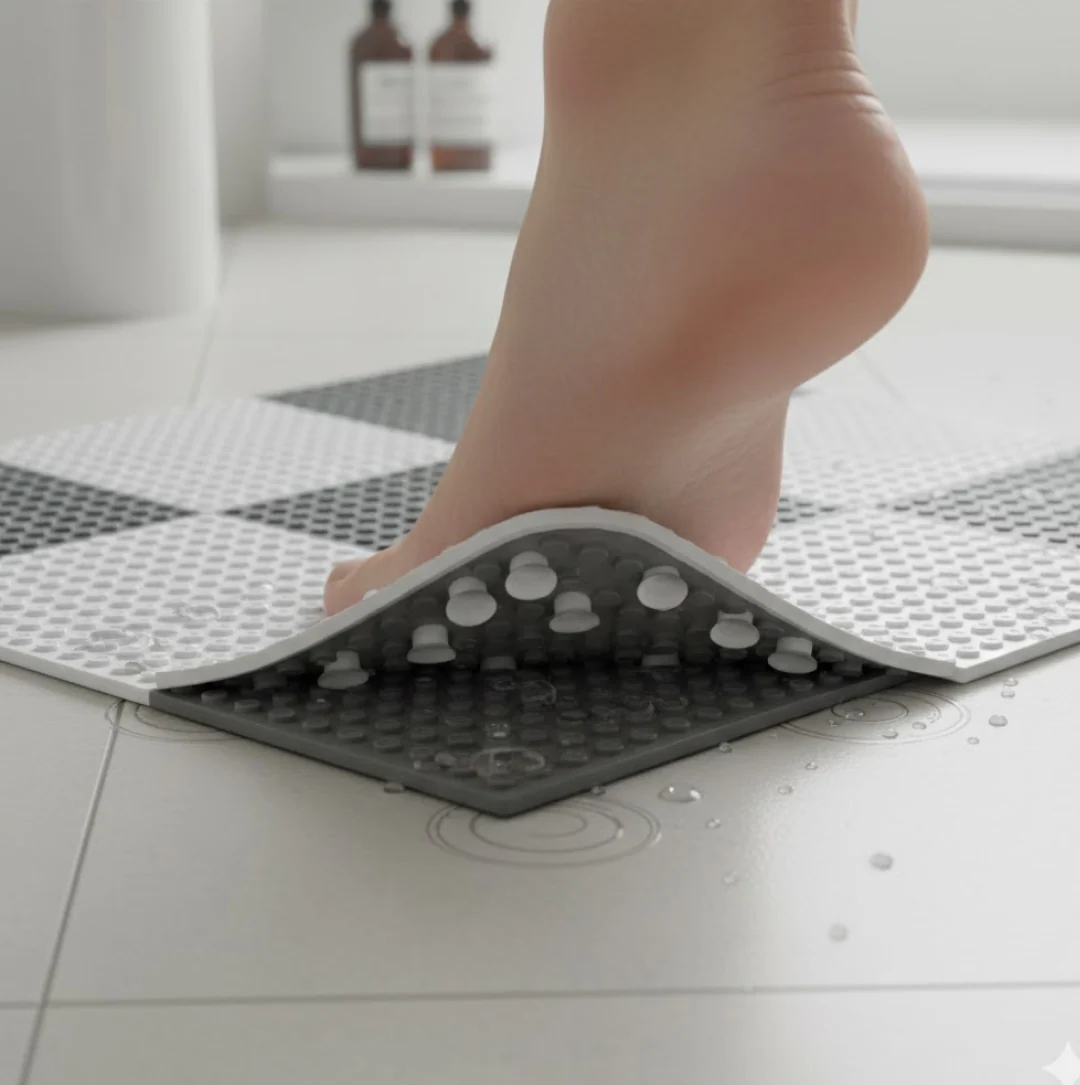 Bath Anti-Slip Mat – Prevent Slippery Surfaces While Bathing (26×26 cm) - Image 4