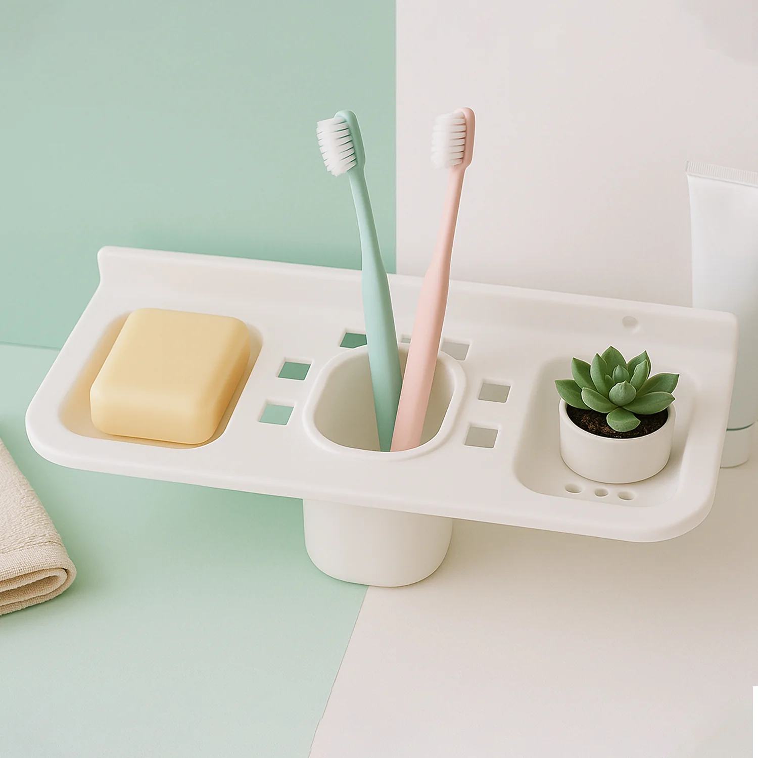 Plastic Soap Dish and plastic soap dish tray (2 Pc) - Image 6