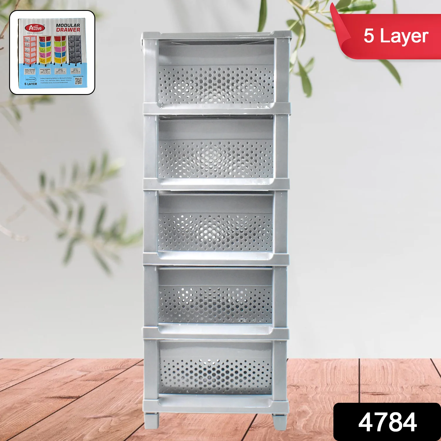 Multi-Purpose Anti-Slip 5 Layer Modular Drawer Storage System (68×33 Cm) - Image 2