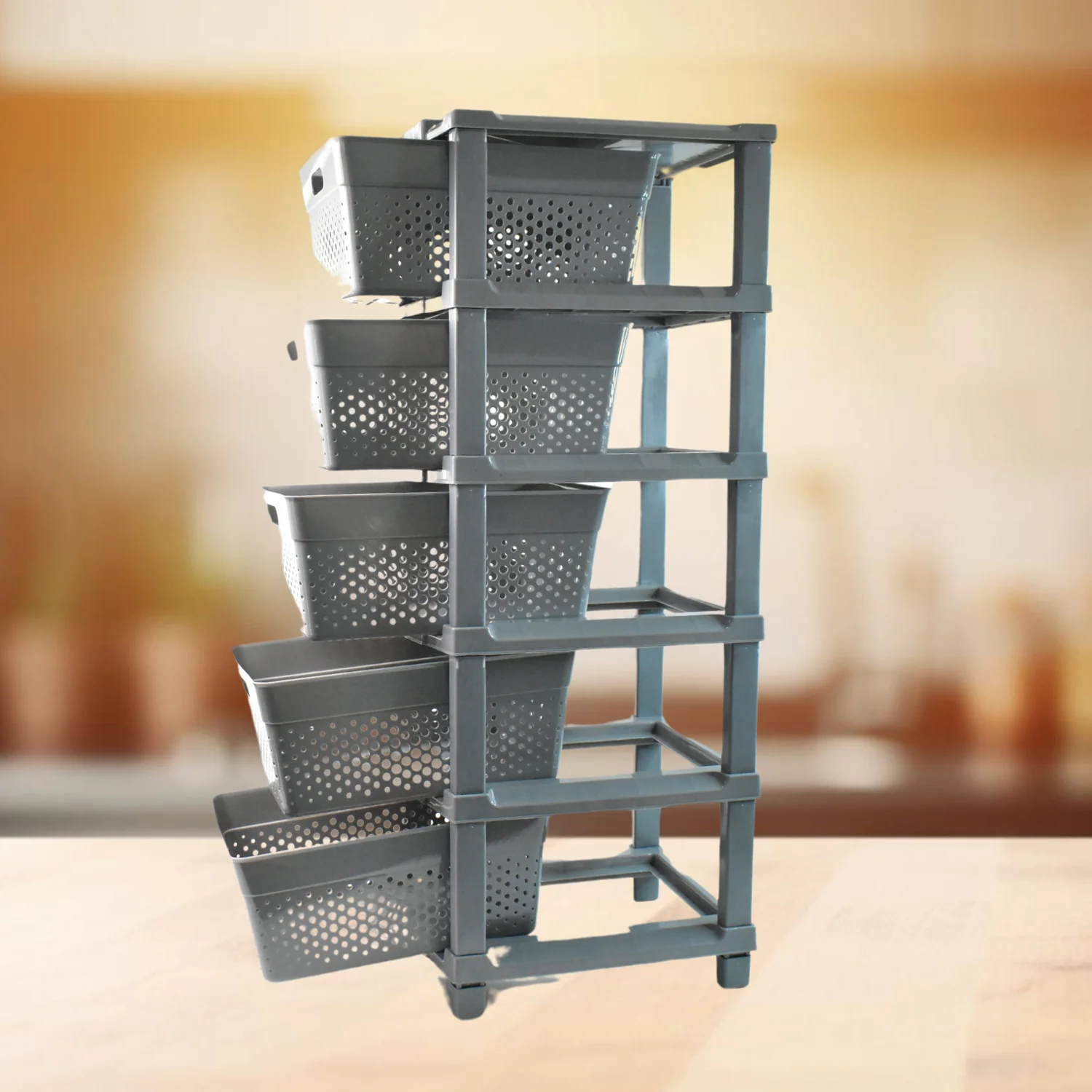 Multi-Purpose Anti-Slip 5 Layer Modular Drawer Storage System (68×33 Cm) - Image 7