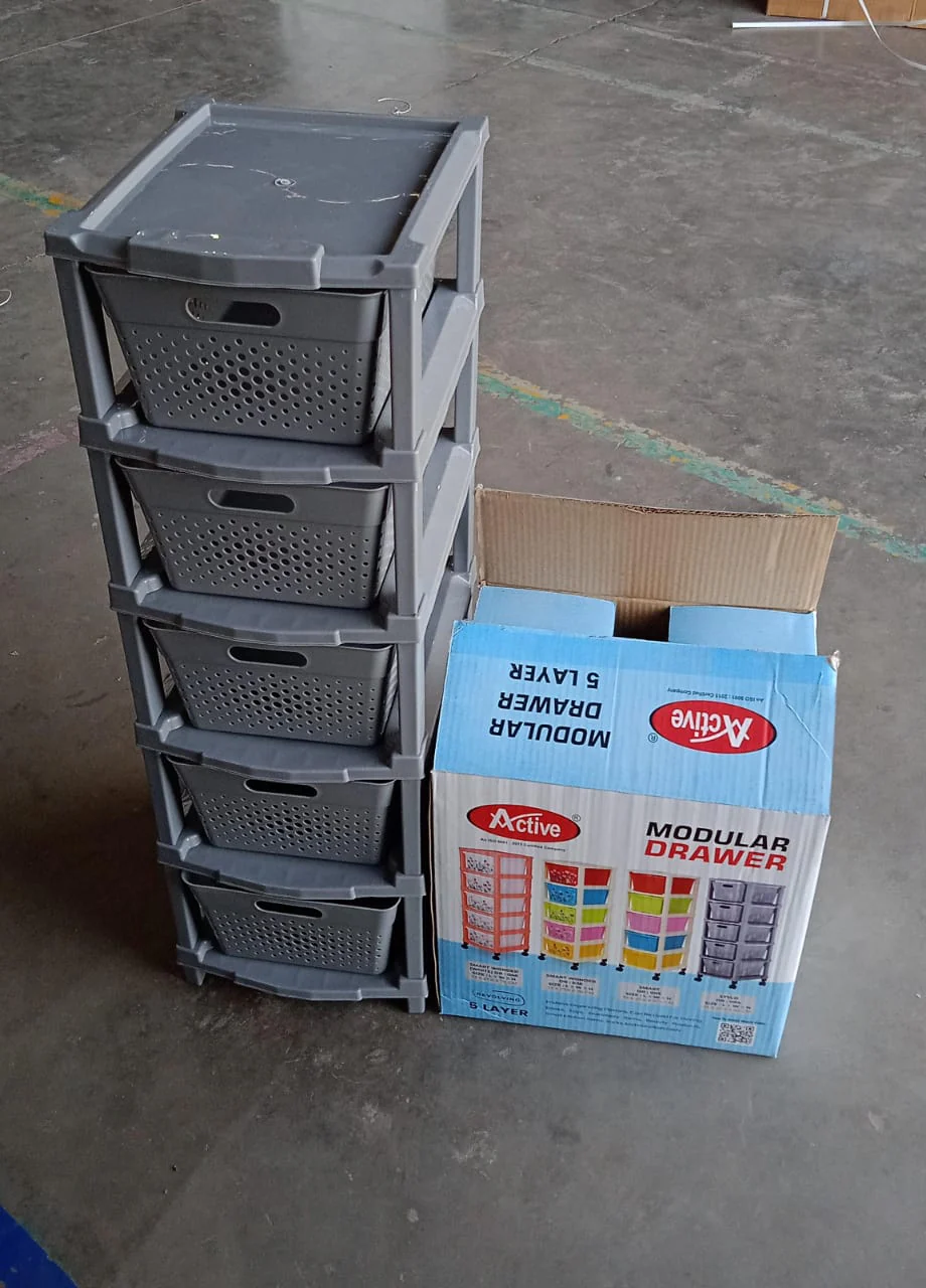 Multi-Purpose Anti-Slip 5 Layer Modular Drawer Storage System (68×33 Cm) - Image 8