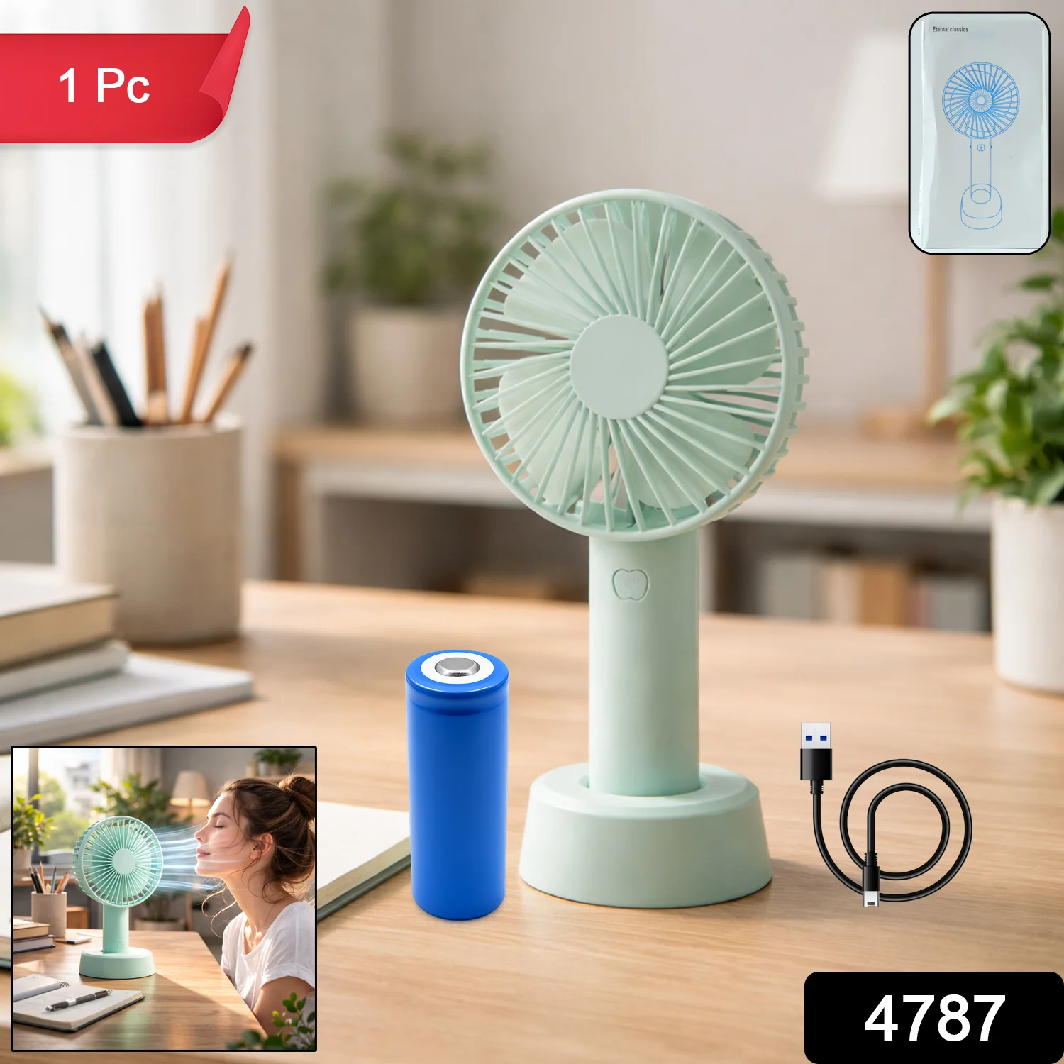 Portable Handheld Fan (Battery Include) - Image 2
