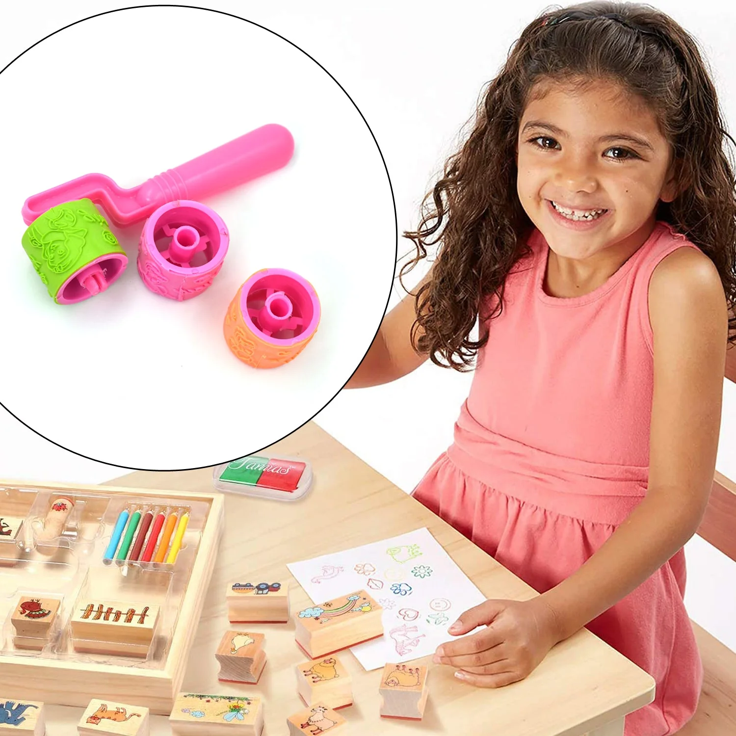 Roller Stamp – Fun for Kids and Children for Household Play Purposes - Image 7