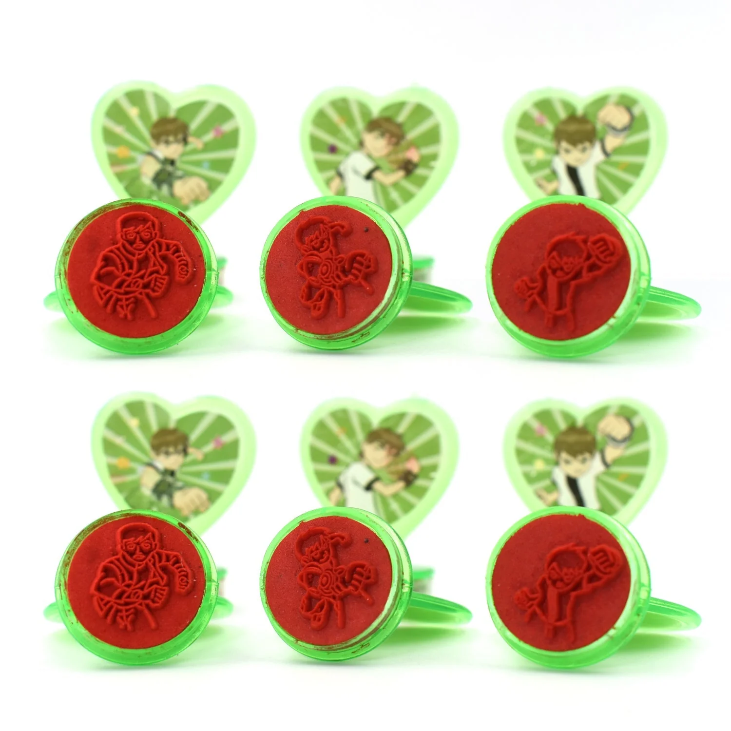 Cartoon Heart Stamps Motivational Reward Stamps for Kids, Teachers & Parents (6 Pcs) - Image 3