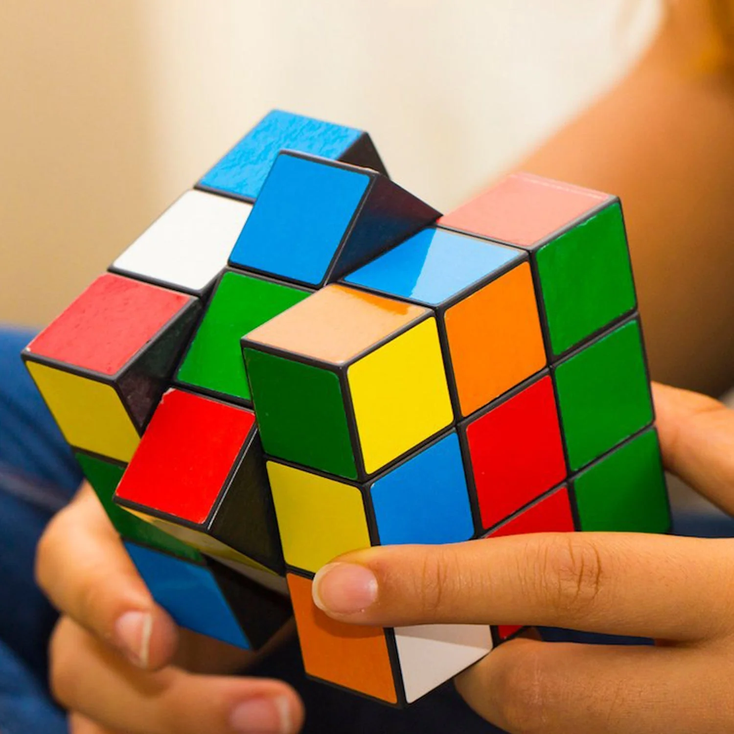 Plastic Fancy 3x3 Small Cube Puzzles Game - 2 Pieces (Multicolour) - Image 10