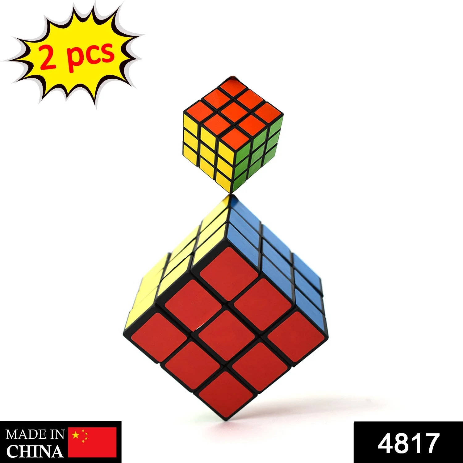 Plastic Fancy 3x3 Small Cube Puzzles Game - 2 Pieces (Multicolour) - Image 2