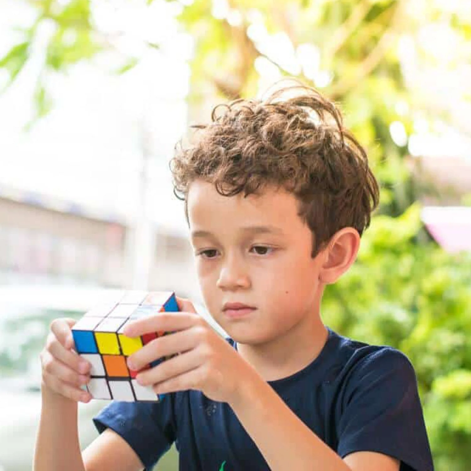 Plastic Fancy 3x3 Small Cube Puzzles Game - 2 Pieces (Multicolour) - Image 8