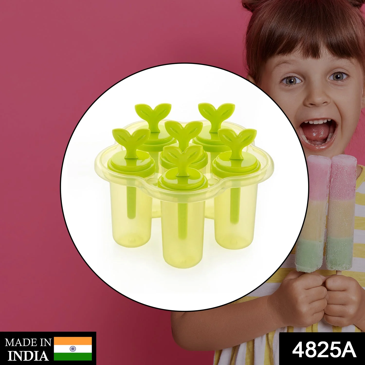 6 Cavity Ice Candy Maker For Making Ice Candies And All Easily. - Image 2
