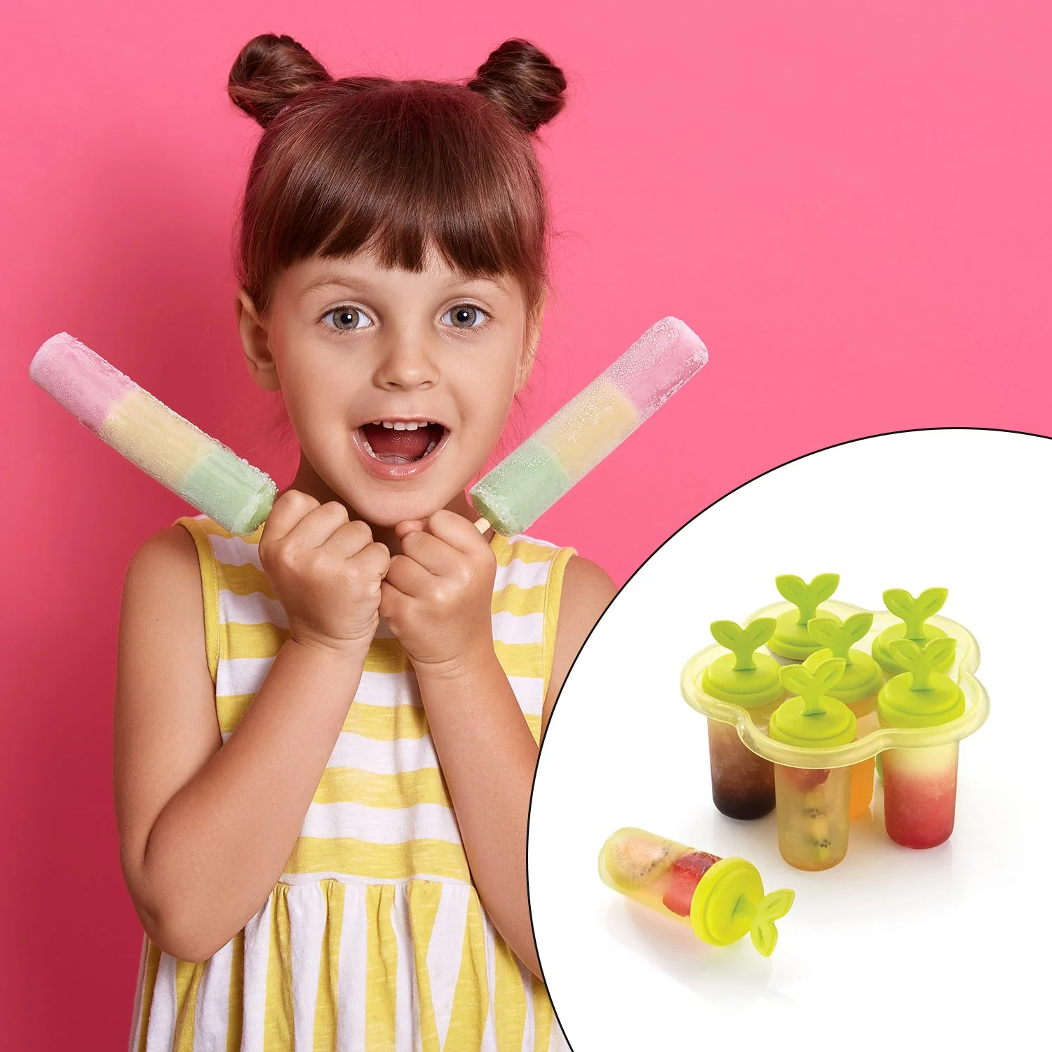 6 Cavity Ice Candy Maker For Making Ice Candies And All Easily. - Image 3