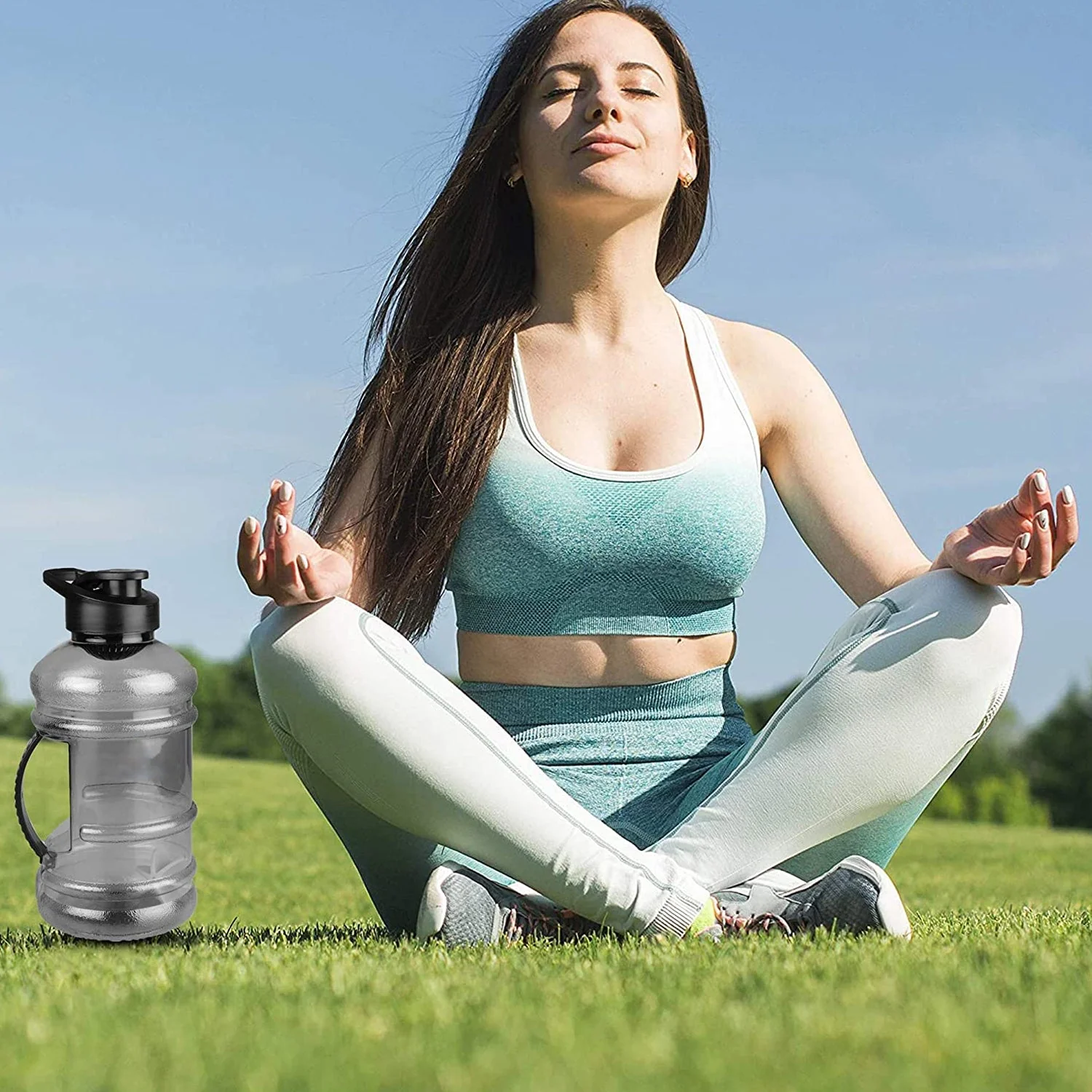 Sports Gym 1.5 Liters Gallon Water Bottle with Mixer and Strainer - Image 8