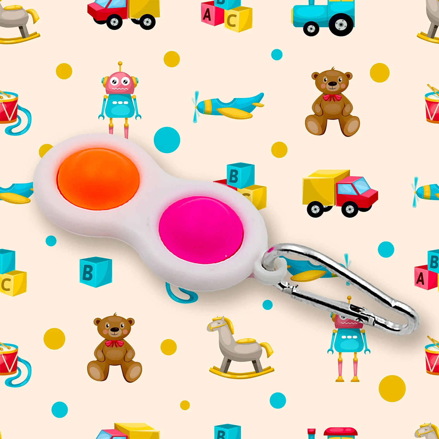 Simple Dimple Fidget Toy Mini Keychain - Image 3