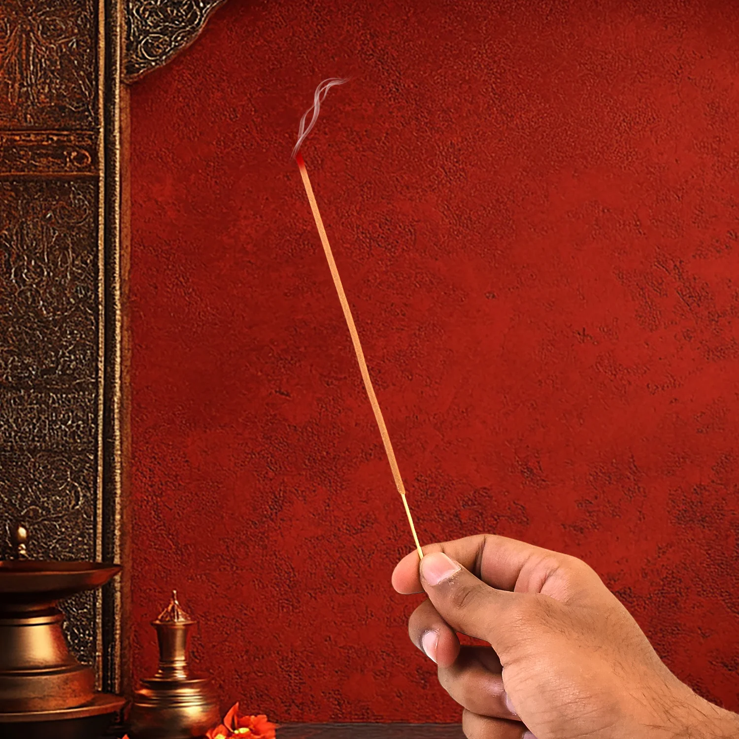 Pure Woods Natural Incense Sticks Natural Fragrance for Puja (110gm Pkt) - Image 3