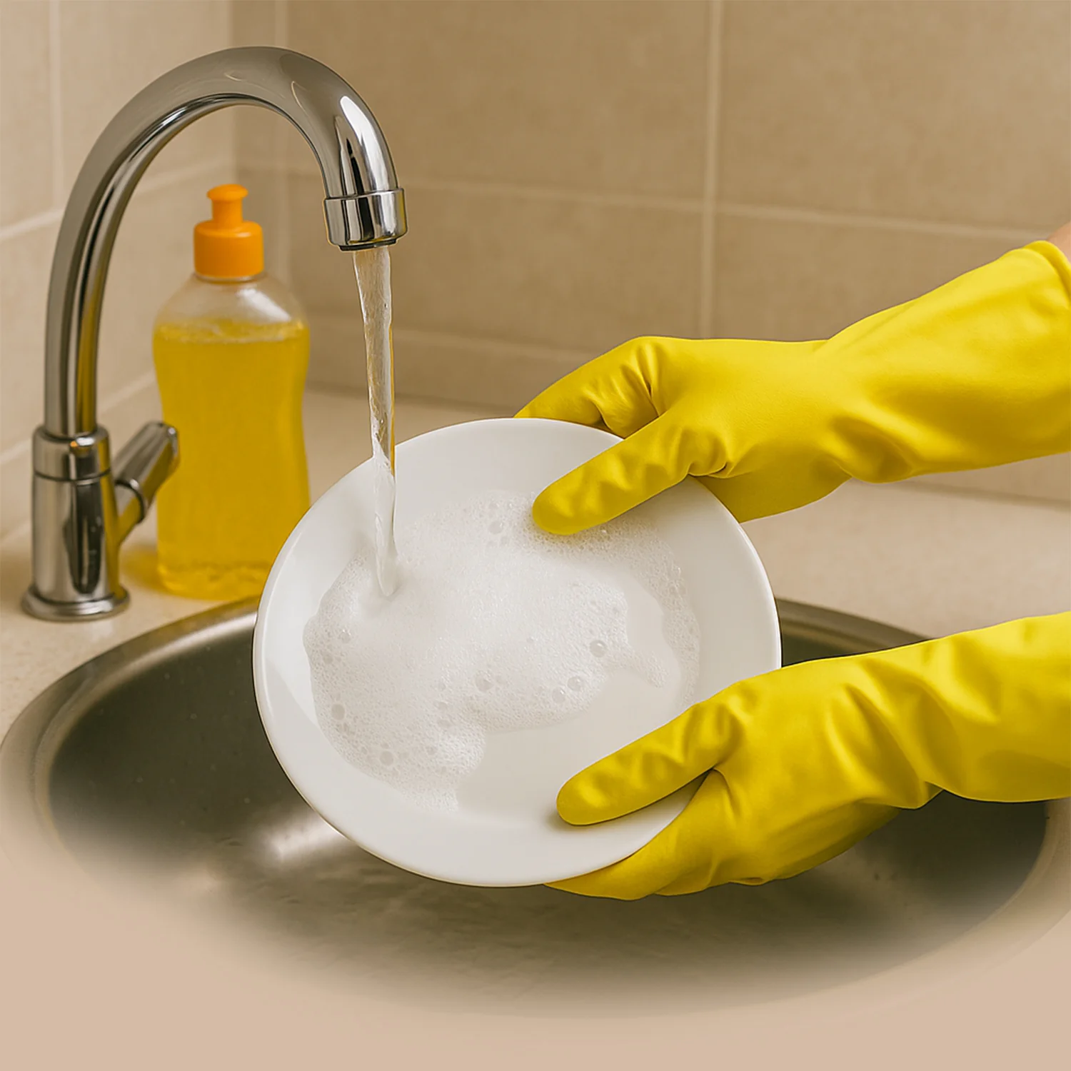 2 pair med yellow gloves For Cleaning - Image 6
