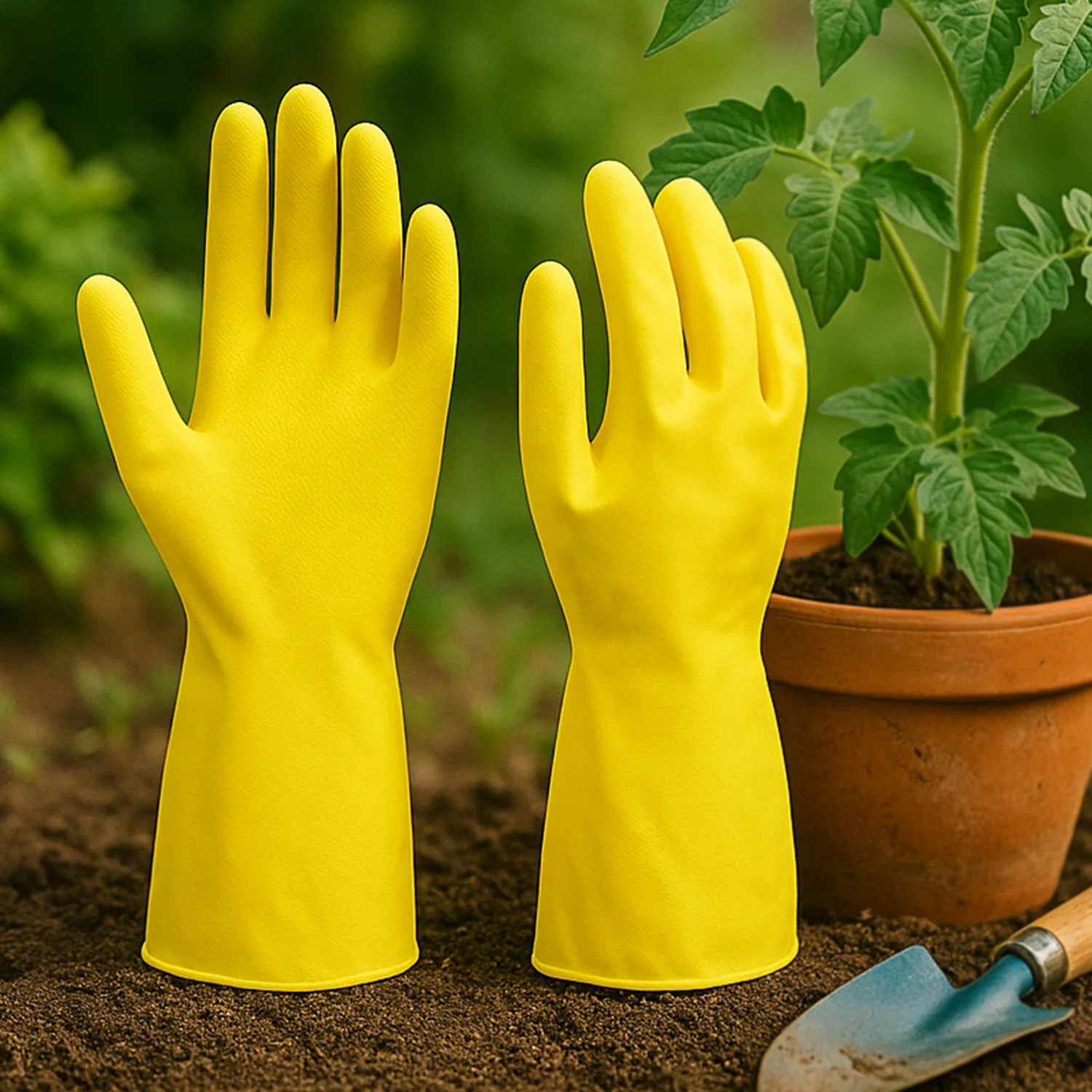 2 pair med yellow gloves For Cleaning - Image 7