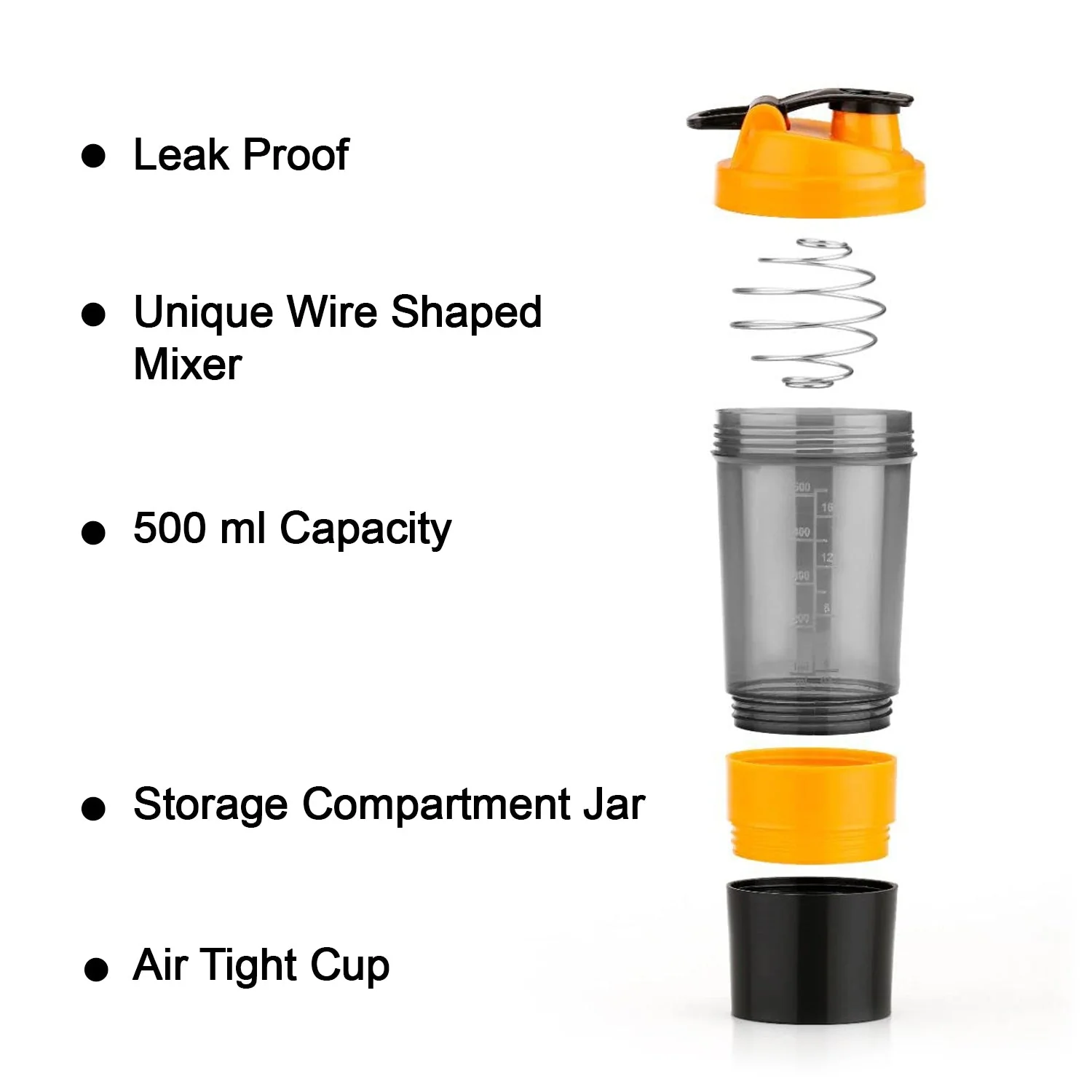 Gym Shaker Bottle & shakers for Protein Shake (1 Pc) - Image 7