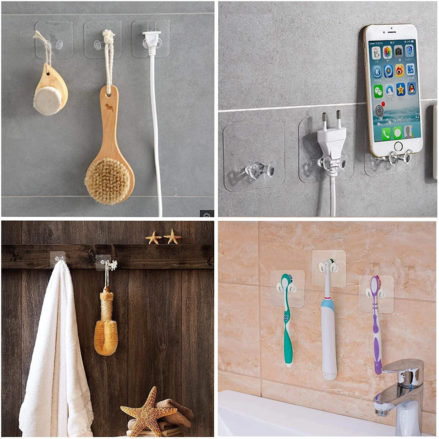 Transparent Multi-Function Wall Storage Hooks - Image 3