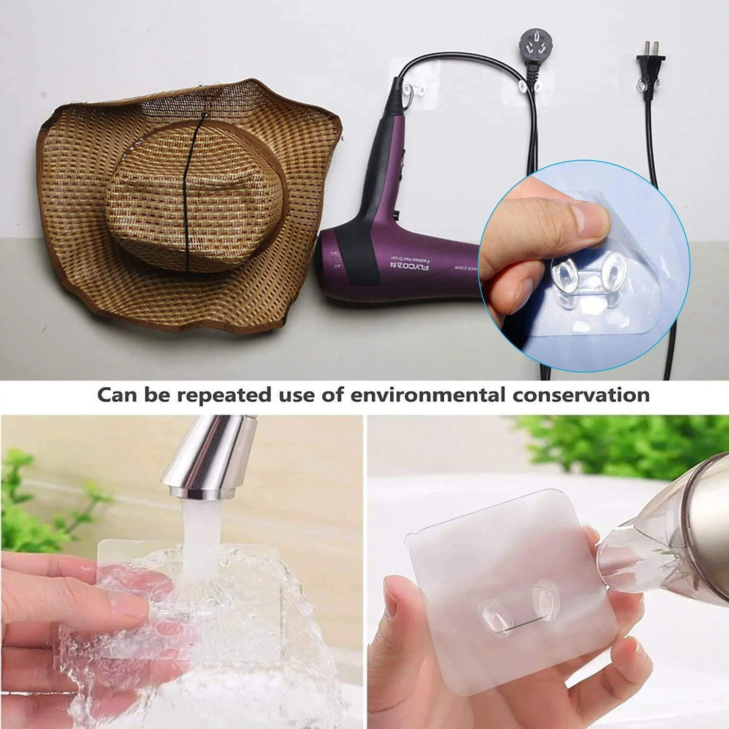 Transparent Multi-Function Wall Storage Hooks - Image 8