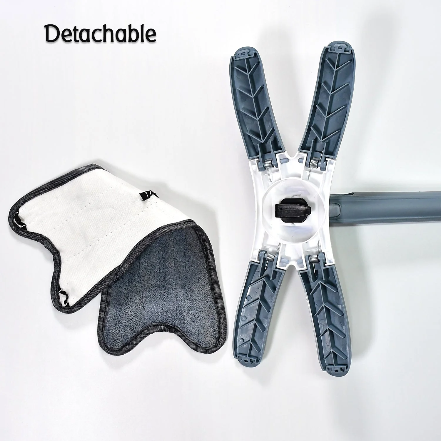 X-Shape Hands-Free Squeeze Microfiber Floor Mop for Home Cleaning - Image 6
