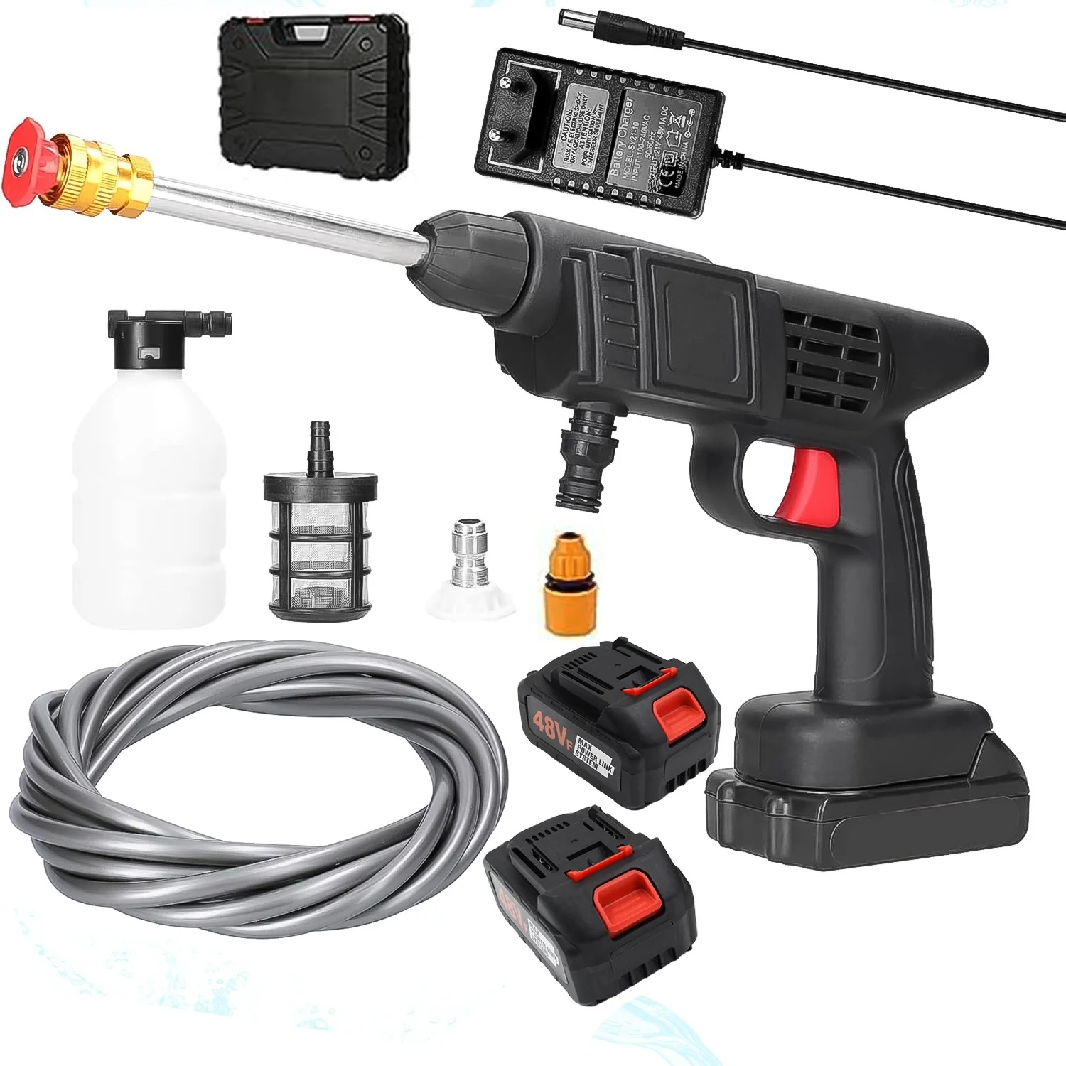 48V Double Battery Car & Washer Gun With 12.6v Charger - Image 5
