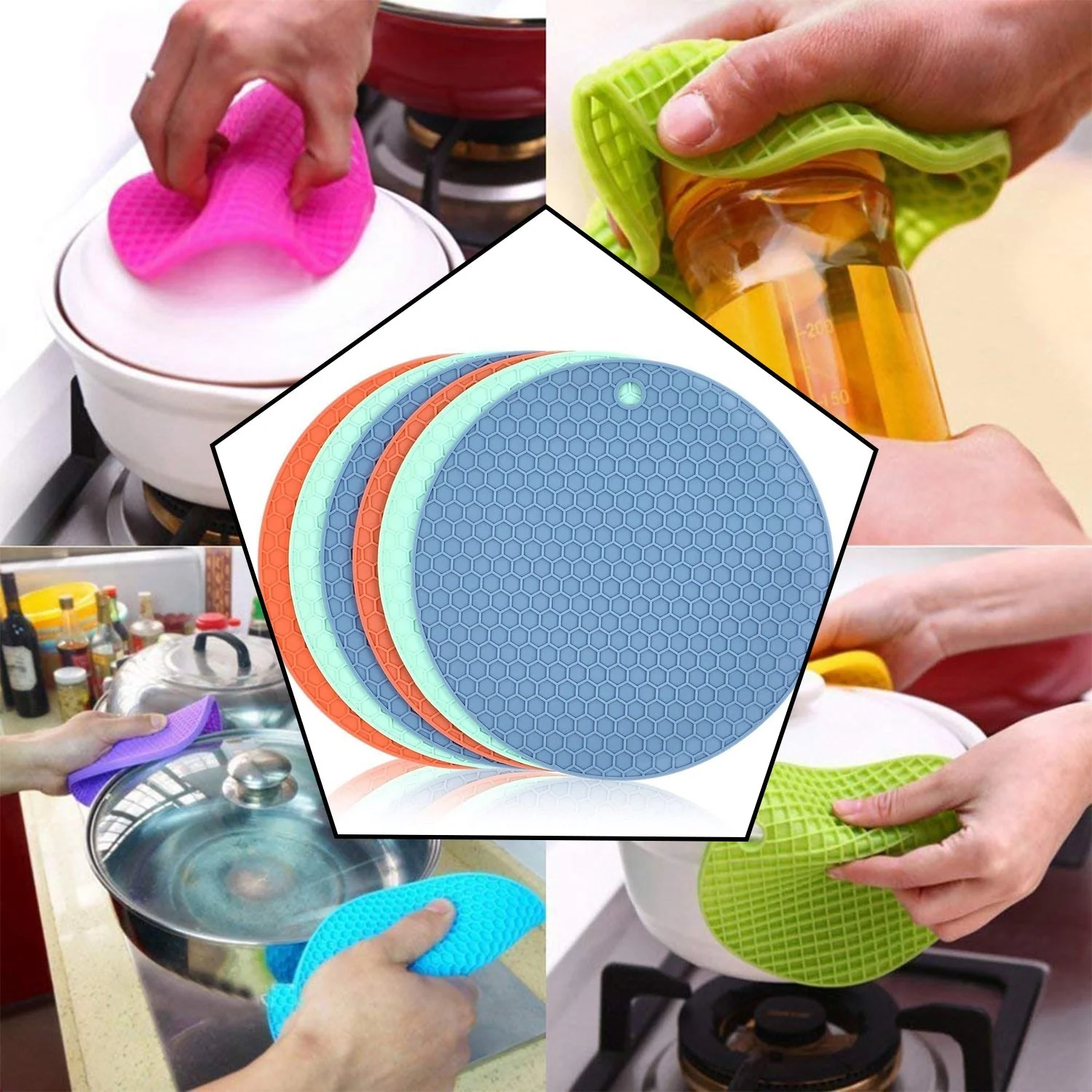 Silicone Trivet for Hot Dish and Pot, Silicone Hot Pads ( 1 pcs ) - Image 10