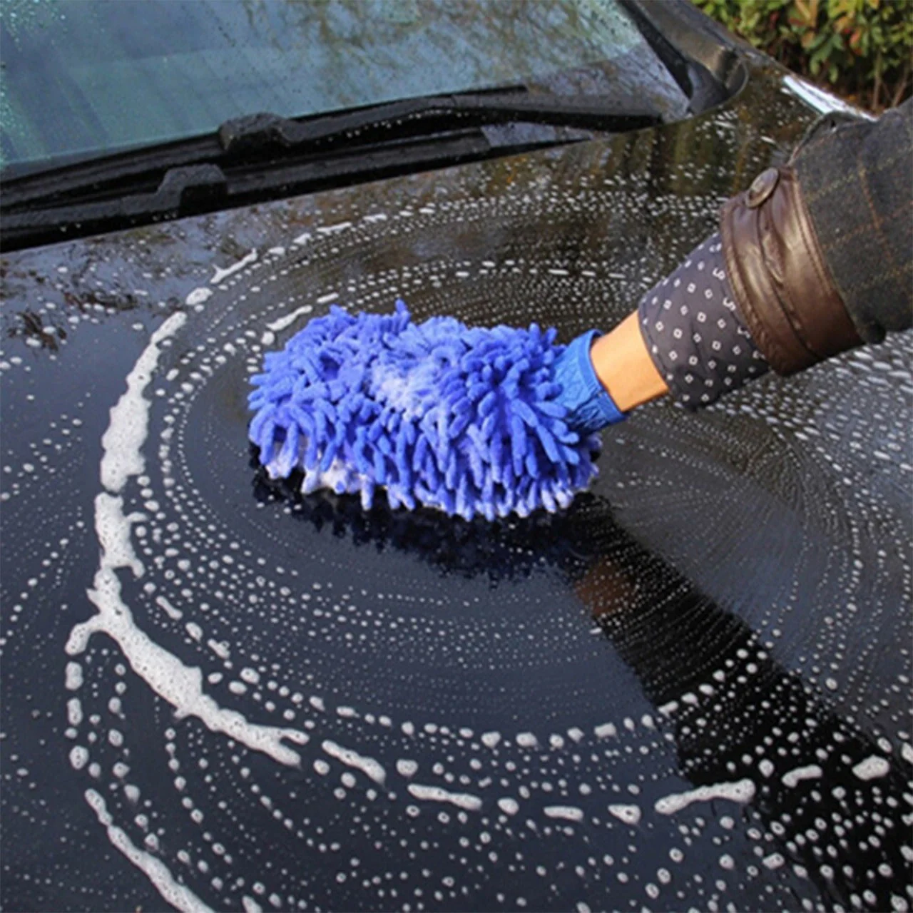 Microfiber Wash and Dust Chenille Mitt Cleaning Gloves
