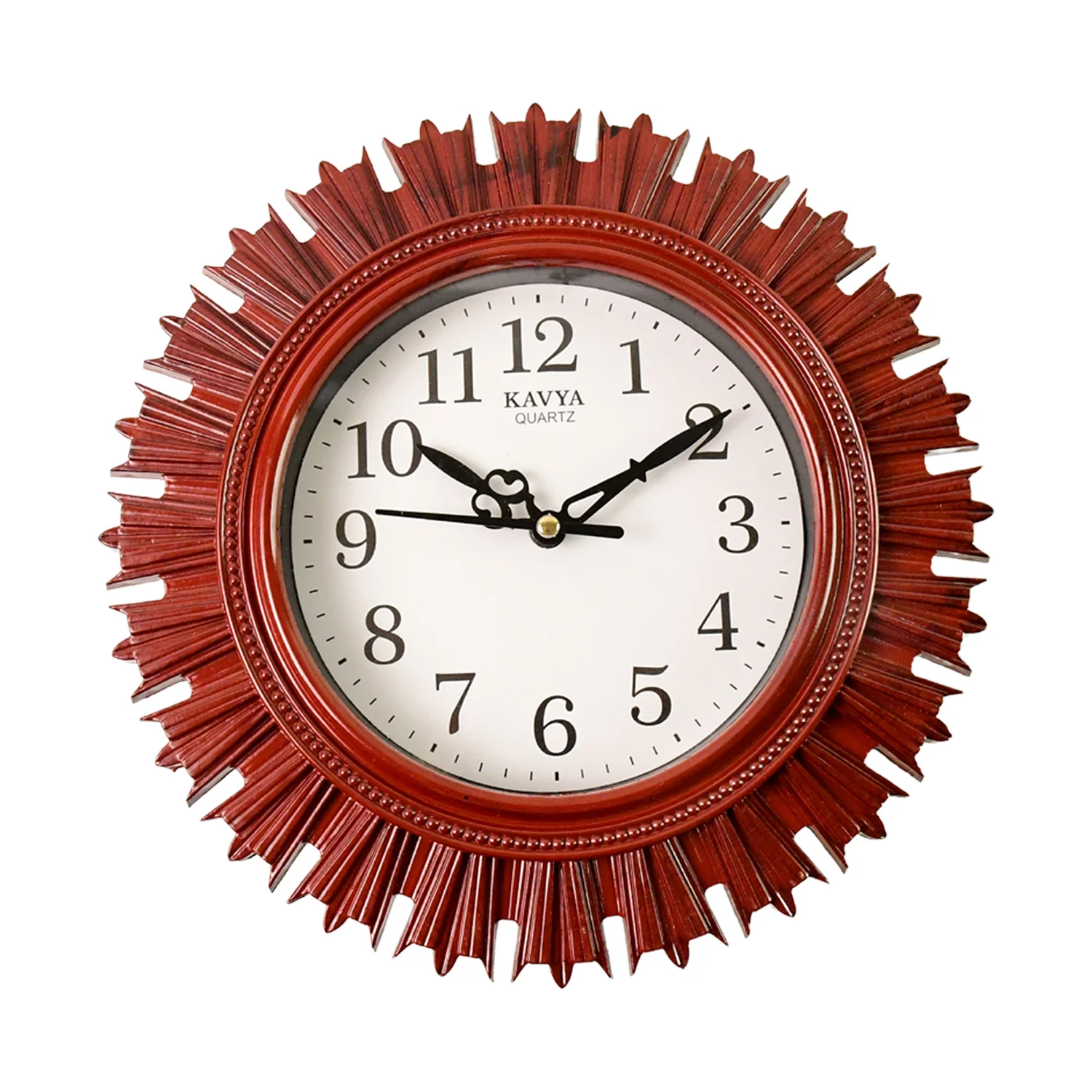 Wooden Look Round Wall Clock – Battery Operated Easy-to-Read Design for Home/Office - Image 5