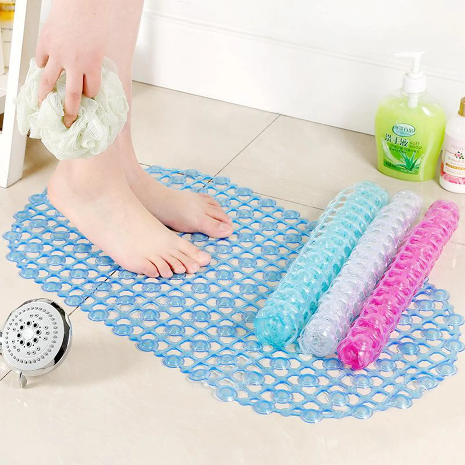 Nonslip Soft Rubber Bath Mat for Bathtub and Shower - Image 3