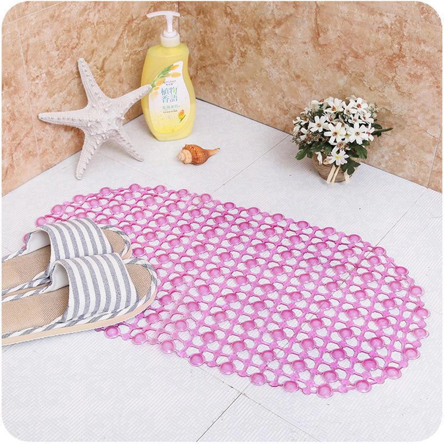 Nonslip Soft Rubber Bath Mat for Bathtub and Shower - Image 7