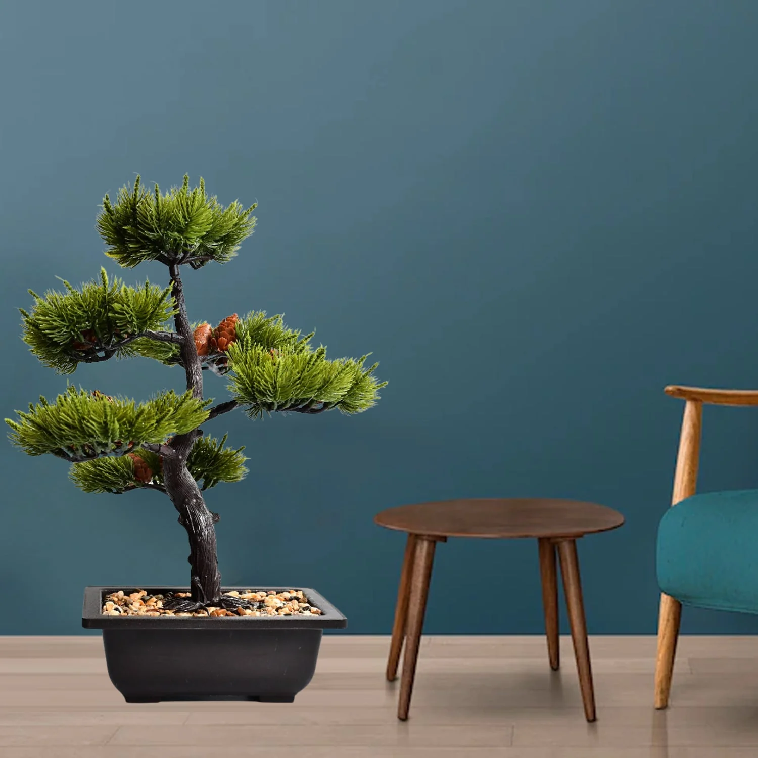 Artificial Potted Plant with Square Pot - Image 3