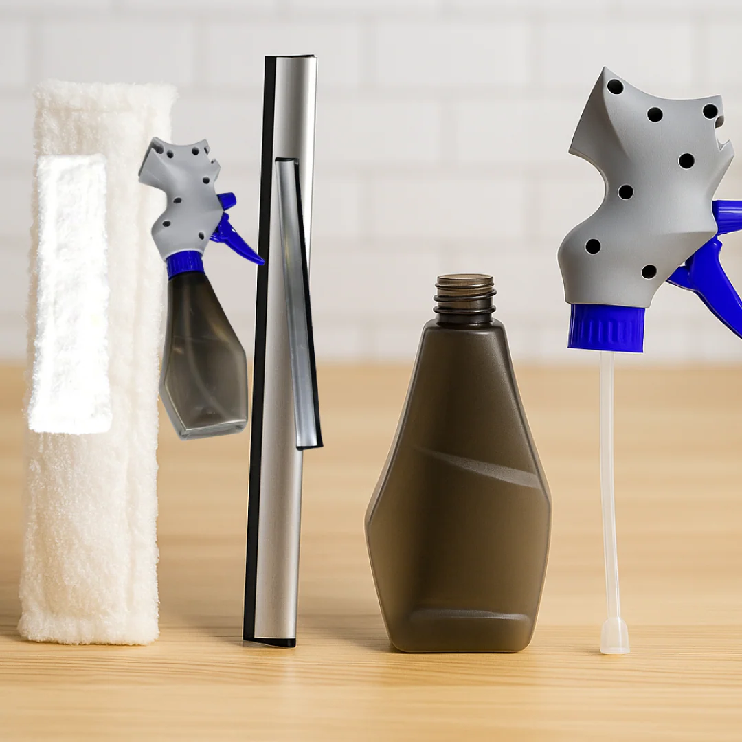 Plastic Easy Glass Cleaner 3 in 1 Spray Type Cleaning Brush, Pack of 1 - Image 11