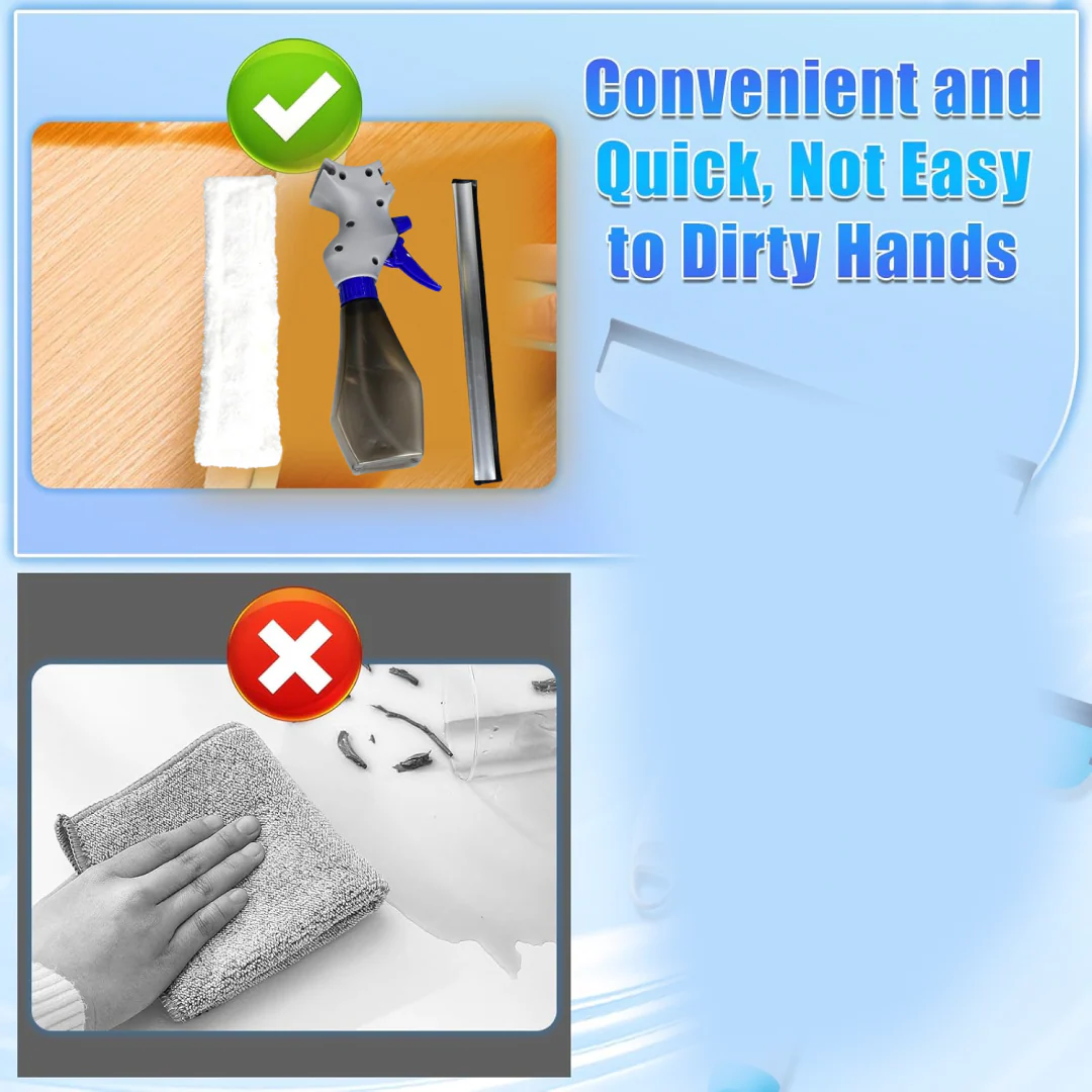 Plastic Easy Glass Cleaner 3 in 1 Spray Type Cleaning Brush, Pack of 1 - Image 3