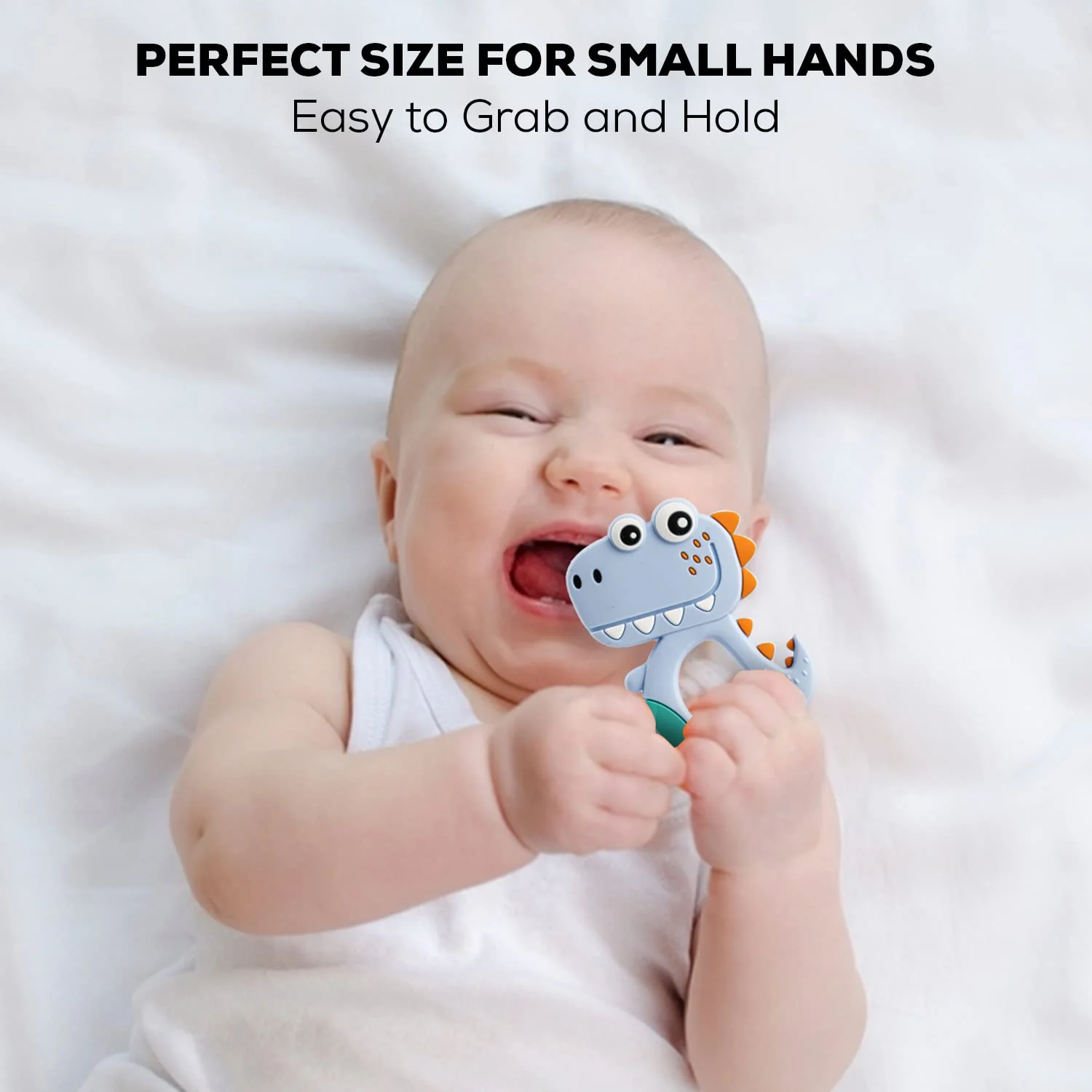Silicone Dinosaur Teether for Baby (1 Pc / Mix Design & Color) - Image 6