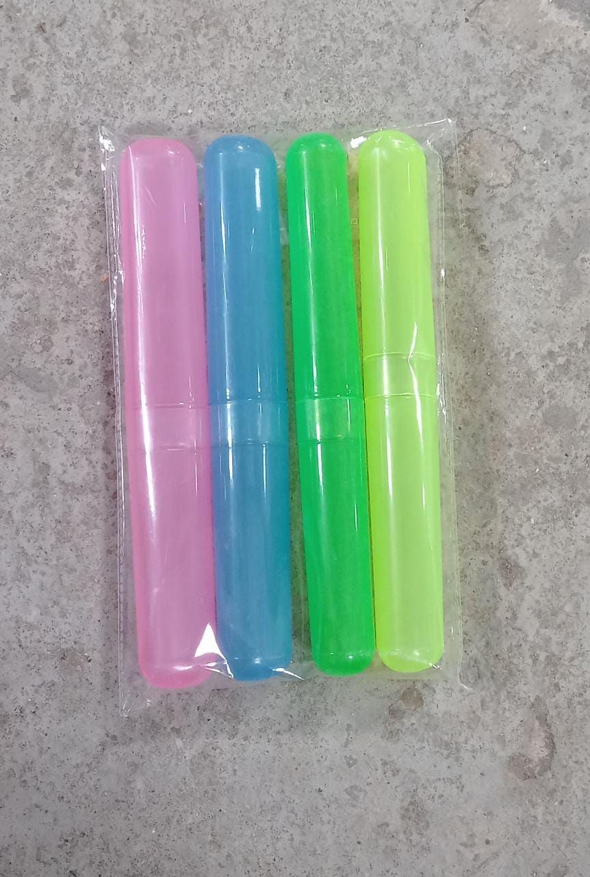 4-Piece Anti-Bacterial Plastic Toothbrush Cover Set – Travel Holder Cases - Image 7