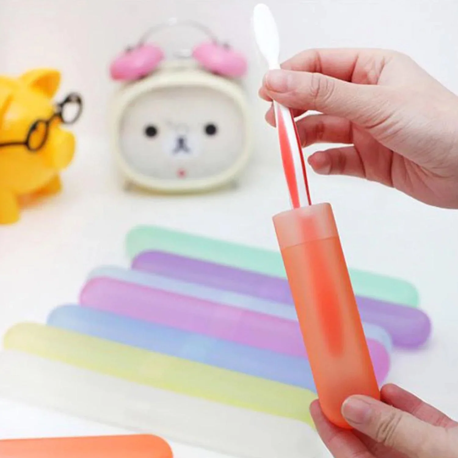 Plastic Toothbrush Covers - 6pc Anti-Bacterial Travel Protectors for Oral Care - Image 4