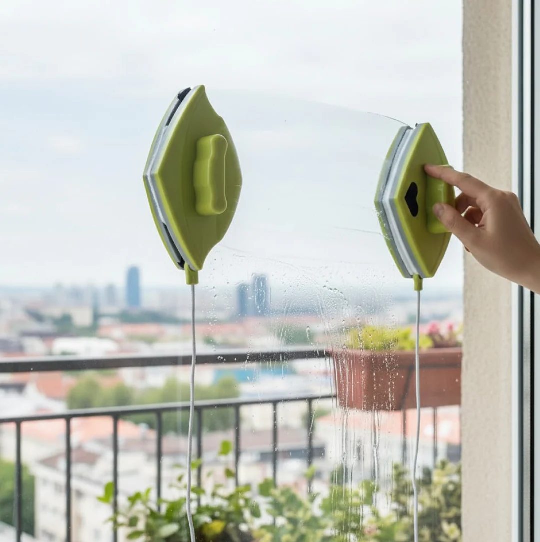 Double face glass cleaner Window Squeegee, Magnetic Window Washing Equipment. - Image 7