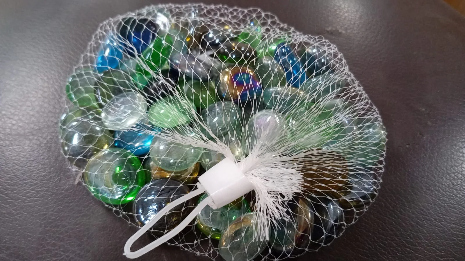 Glass Gem Stone, Flat Round Marbles Pebbles for Vase Fillers, Attractive pebbles for Aquarium Fish Tank. - Image 12